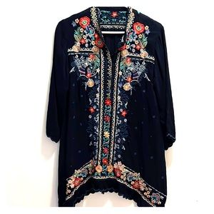 Johnny Was navy tunic